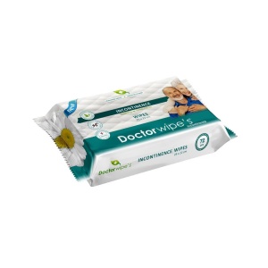 Ingrijire copii, spring line | Servetele umede igienice pentru incontinenta adulti, 24 cm x 22 cm, doctor wipes incontinence, 72 bucati | 1001cosmetice.ro