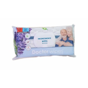 Incontinenta adulti, spring line | Servetele umede lavanda cu capac, incontinență, doctor wipes, 50 bucăți | 1001cosmetice.ro