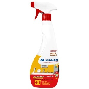 Solutie multifunctională cu amoniac, 4‑in‑1, Misavan 750 ml
