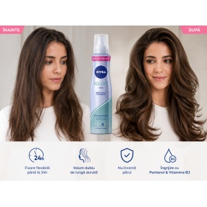 [Spuma pentru par, cu panthenol si vitamina b3, nivel de fixare 4, volume care, nivea, 150 ml - 1001cosmetice.ro] [2]