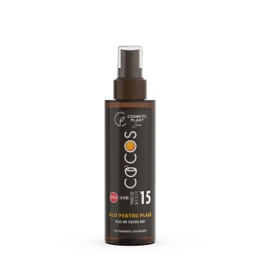 Produse plaja, cosmetic plant | Ulei pentru plaja spf 15, cu ulei de cocos bio, cosmetic plant, 150 ml | 1001cosmetice.ro