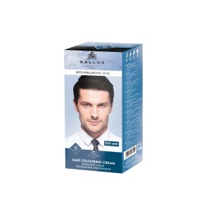 Vopsea de par, kallos | Vopsea de par pentru barbati, kallos glow, 10 negru, 60 ml | 1001cosmetice.ro