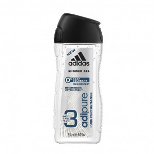 Adidas shower gel adipure pure performance 3 in 1 sampon & gel de dus si fata thumb 1 - 1001cosmetice.ro