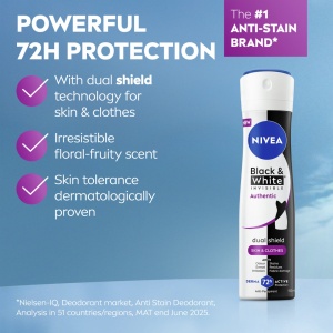 [Antiperspirant spray, black & white invisible, authentic, nivea, 150 ml - 1001cosmetice.ro] [2]
