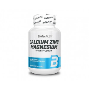 Biotech usa calcium zinc magnezium food supplement suplimente alimentare calciu zinc si magneziu 100 tablete thumb 1 - 1001cosmetice.ro