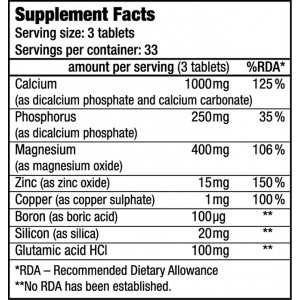 Biotech usa calcium zinc magnezium food supplement suplimente alimentare calciu zinc si magneziu 100 tablete thumb 2 - 1001cosmetice.ro