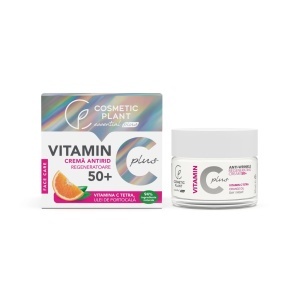 Crema antirid regeneratoare 50+ Vitamin C Plus Cosmetic Plant, 50 ml