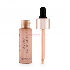 Makeup revolution liquid highliter iluminator bronze gold thumb 2 - 1001cosmetice.ro