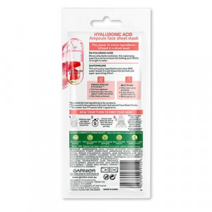 Masca servetel ampoule firm cu pepene rosu si acid hialuronic garnier skin naturals thumb 2 - 1001cosmetice.ro