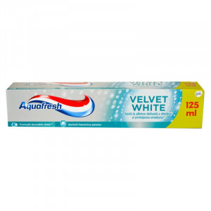 Pasta de dinti Velvet White pentru albirea delicată a dintilor si protejarea smaltului, Aquafresh, 125 ml