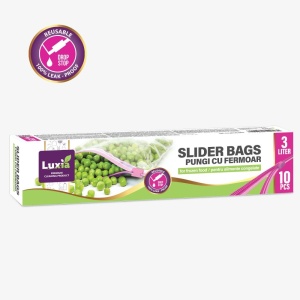 [Pungi alimentare cu fermoar 3 l, uz casnic, 10 bucăți, luxia 4058 - 1001cosmetice.ro] [2]
