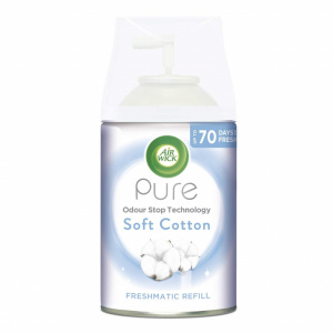 Rezerva odorizant automat de camera Pure Soft Cotton Air Wick, 250 ml