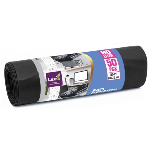 Bucatarie, luxia | Saci menajeri ultrarezistenti, 60l, 50 buc., hd-pe, 60x72 cm, luxia 4021 | 1001cosmetice.ro