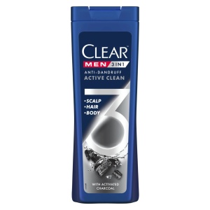 Sampon &amp; balsam, clear | Sampon antimatreata 3in1, cu carbune activ, clear men, 360 ml | 1001cosmetice.ro