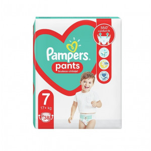 Scutece chilotei pentru copii, Baby Dry Pants Pampers, Nr.7, 17+ Kg, pachet 38 bucati