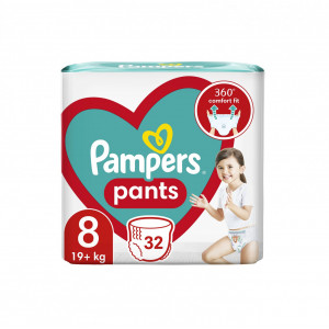 Scutece chilotei pentru copii, Baby Dry Pants Pampers, Nr.8, 19+ Kg, pachet 32 bucati