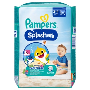 Pampers | Scutece chilotel pentru apa splashers midi, mărimea 3- 4, 6–11 kg pampers, 12 buc | 1001cosmetice.ro