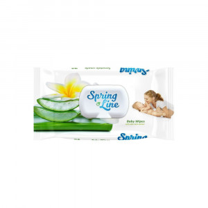 Spring line baby wipes servetele umede pentru bebelusi cu aloe vera 120 bucati cu capac thumb 3 - 1001cosmetice.ro