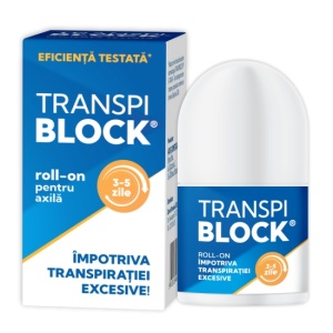 Transpiblock | Transpiblock roll on pentru axila impotriva transpiratiei excesive, 50 ml | 1001cosmetice.ro