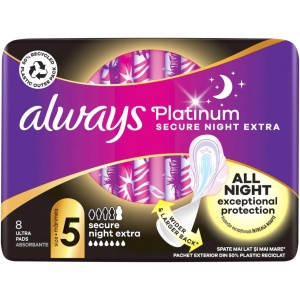 [Absorbante always platinum secure night extra 5, pachet 8 bucati - 1001cosmetice.ro] [1]