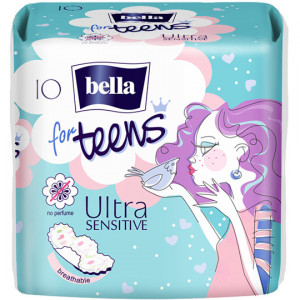 Absorbante for teens Ultra Sensitive no perfume, Bella 10 bucati