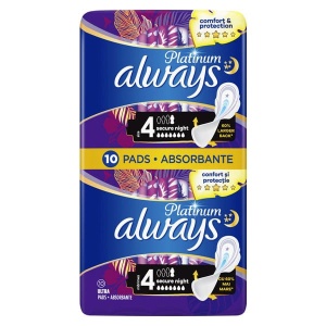 Always | Absorbante platinum secure night marimea 4, pachet 10 bucati always | 1001cosmetice.ro