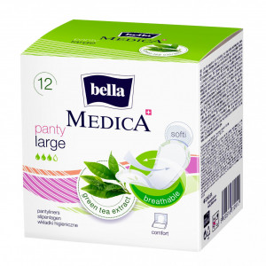 Absorbante zilnice normale Medica cu extract de ceai verde, Bella, 12 bucati