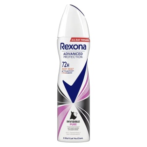 Spray &amp; stick dama, rexona | Antiperspirant deodorant spray advanced protection invisible pure 72h, rexona, 150 ml | 1001cosmetice.ro