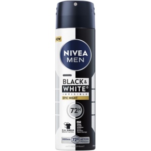 Parfumuri barbati | Antiperspirant deodorant spray, black & white invisible, epic night, nivea men, 150 ml | 1001cosmetice.ro