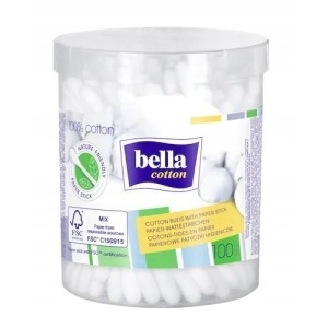 Igiena intima | Betisoare igienice pentru urechi, bumbac 100%, cutie 100 bucati, bella | 1001cosmetice.ro