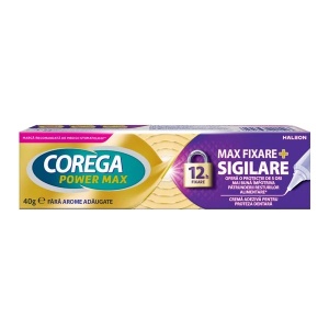 Igiena orala, corega | Crema adeziva pentru proteza dentara, max fixare + sigilare, power max, 40 g | 1001cosmetice.ro