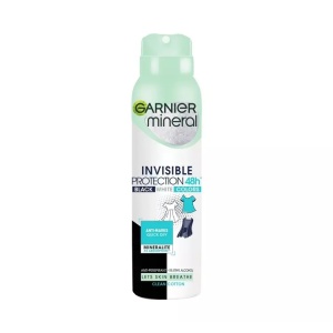 Deodorant Antiperspirant Spray pentru Femei Invisible Protection Clean Cotton 48h, Garnier 150 ml