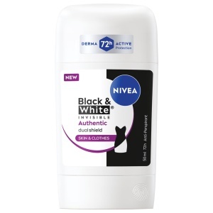 Parfumuri dama | Deodorant antiperspirant stick 48h invisible black & white authentic, nivea, 50 ml | 1001cosmetice.ro