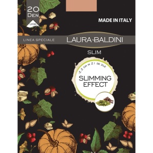Promotii | Dres transparent cu efect de slabire 20 den slim culoare daino - bej laura baldini | 1001cosmetice.ro