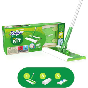 Kit de curatare dry + wet cu mop, 8 lavete uscate si 3 lavete umede, swiffer thumb 2 - 1001cosmetice.ro