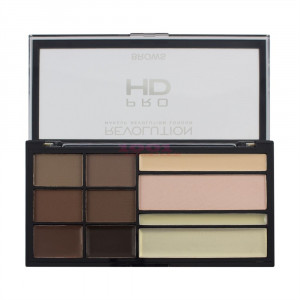 MAKEUP REVOLUTION LONDON PRO HD CONTOUR AND HIGHLIGHTERS AND BROW PALETTE