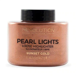 Makeup revolution pearl lights loose highligter sunset gold iluminator pudra thumb 1 - 1001cosmetice.ro