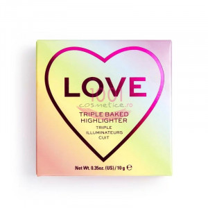 Makeup revolution triple baked highlighter love thumb 3 - 1001cosmetice.ro