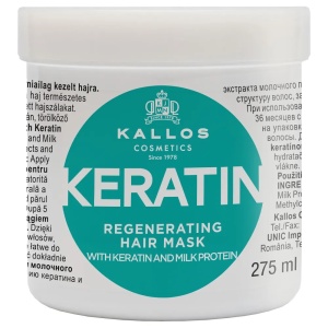 Masca pentru par uscat, fragil Keratin Kallos, 275 ml
