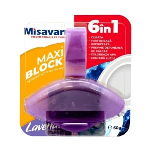 Curatenie, misavan | Odorizant 6 in 1 pentru toaleta, lavender, misavan, 60 g | 1001cosmetice.ro