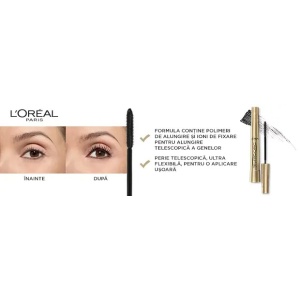 [Rimel telescopic mascara black, l'oreal , 9 ml - 1001cosmetice.ro] [2]