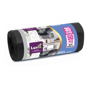 Saci menajeri subtiri, 35L, 50 buc., HD-PE, 50x60 cm, Luxia 4020