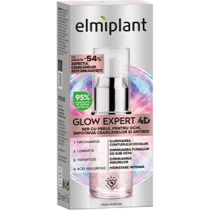 Ser antirid pentru ochi impotriva cearcanelor Glow Expert 4D, Elmiplant, 15 ml