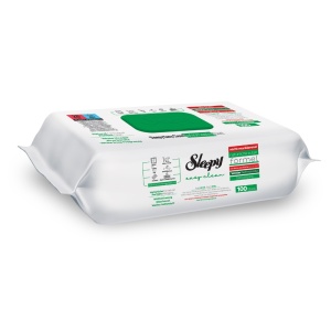 Sleepy | Servetele umede cu oțet alb si bicarbonat de sodiu, white soap, extra large, sleepy, 100 bucati | 1001cosmetice.ro