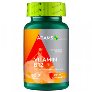 Suplimete alimentare Adams Vitamin B -12 ,1000MCG , 90 tablete