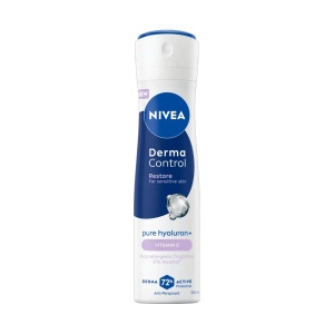 Spray &amp; stick dama | Antiperspirant 72h derma control restore sensitive skin 0% alcool, nivea, 150 ml | 1001cosmetice.ro