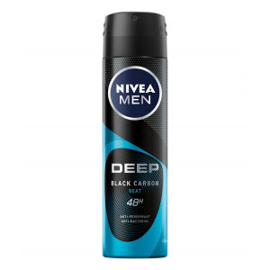 Antiperspirant deo spray nivea men deep beat, black carbon, 150 ml thumb 1 - 1001cosmetice.ro