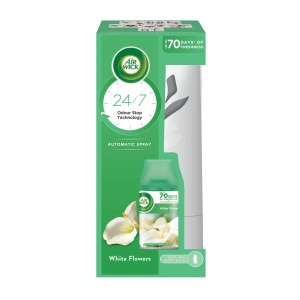 Air wick | Aparat electric + rezerva odorizant de camera spray 250 ml white flowers air wick | 1001cosmetice.ro