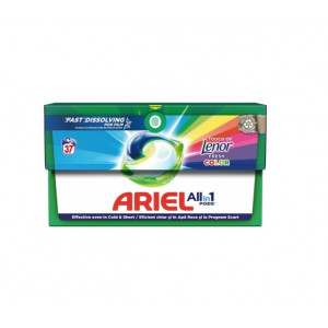 Capsule de spalat Ariel All in1 Pods Color Touch of Lenor, Cold Boost, cutie 37 capsule