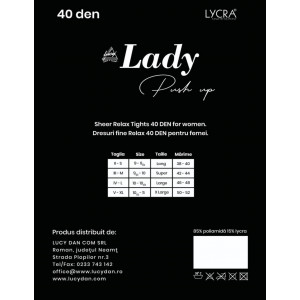 Ciorapi dama lady push up 40 den lycra culoarea negru thumb 2 - 1001cosmetice.ro